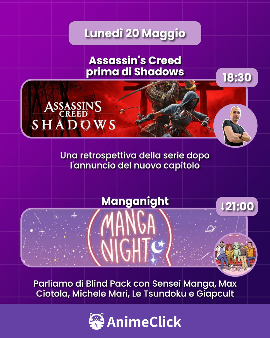 AnimeClick su Twitch: programma dal 20 al 26 maggio